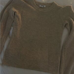 BB Dakota Women's Tan Crew Neck Sweater